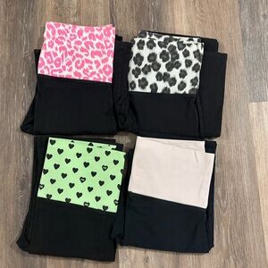✨4 pairs of Victorias Secret PINK yoga pants / flared legging size medium